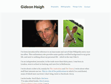 Tablet Screenshot of gideonhaigh.com